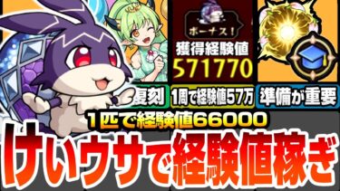 【モンスト】1周で経験値57万！神イベ『けいウサ』に備えよう！効率良いランク上げの為に事前準備が重要！周回は絶対にアレを使おう！復刻されたリドーラ姫を周回しよう！【モンフリ】【へっぽこストライカー】