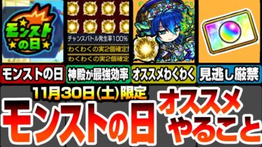 【モンスト】モンストの日やることオススメ！わくわくの実の厳選が超熱い！夜桜さんコラボ運極の最終チャンス！見逃し厳禁のオーブと冬オーブでモンストクリスマス2024の足しにしよう【へっぽこストライカー】